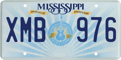 MS license plate XMB976