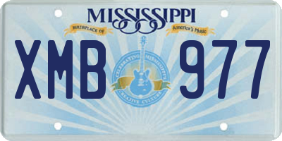 MS license plate XMB977