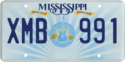 MS license plate XMB991