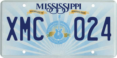 MS license plate XMC024