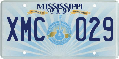 MS license plate XMC029