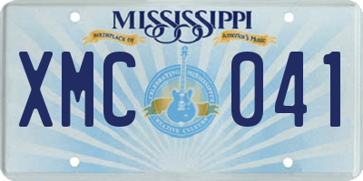 MS license plate XMC041