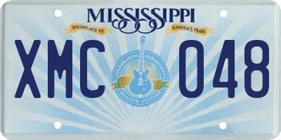 MS license plate XMC048