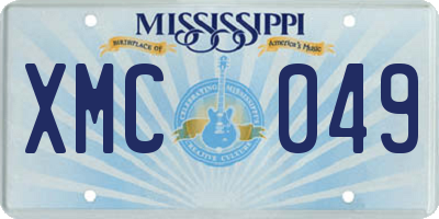 MS license plate XMC049