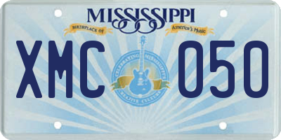 MS license plate XMC050