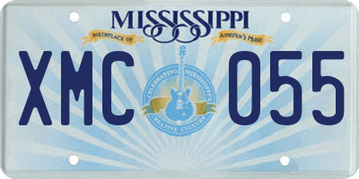 MS license plate XMC055