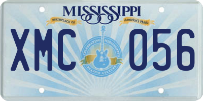 MS license plate XMC056