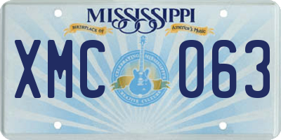 MS license plate XMC063