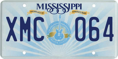 MS license plate XMC064