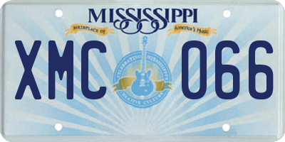 MS license plate XMC066