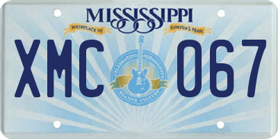 MS license plate XMC067