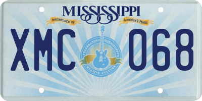 MS license plate XMC068