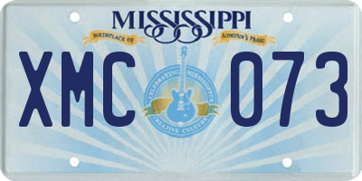 MS license plate XMC073