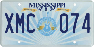 MS license plate XMC074