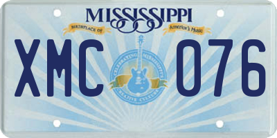 MS license plate XMC076