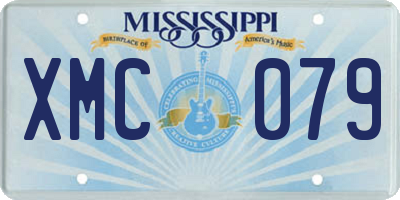 MS license plate XMC079