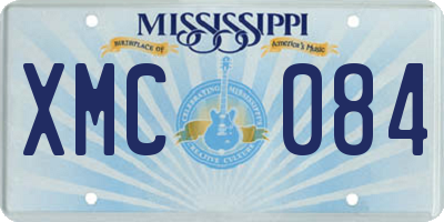 MS license plate XMC084