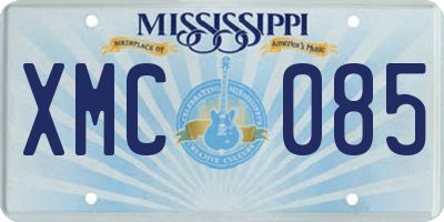 MS license plate XMC085