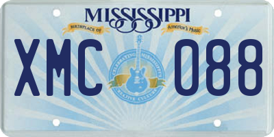 MS license plate XMC088