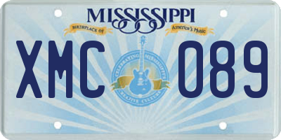 MS license plate XMC089