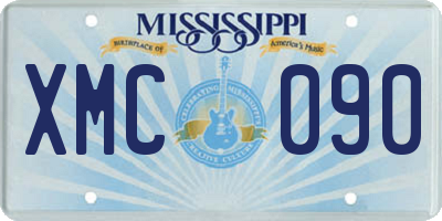 MS license plate XMC090