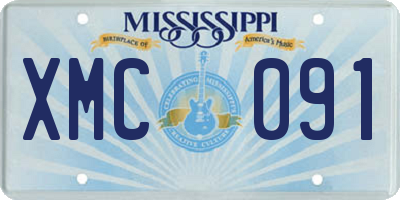 MS license plate XMC091