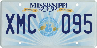 MS license plate XMC095