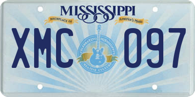 MS license plate XMC097