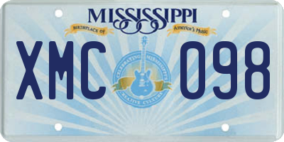 MS license plate XMC098