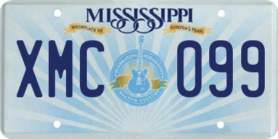MS license plate XMC099