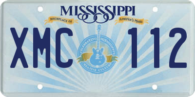 MS license plate XMC112