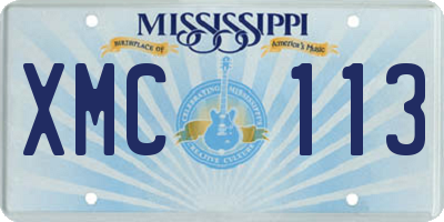 MS license plate XMC113