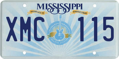 MS license plate XMC115