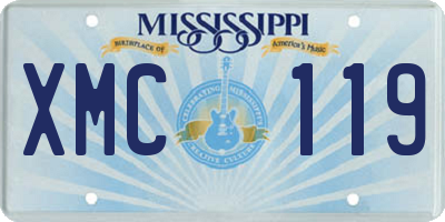 MS license plate XMC119