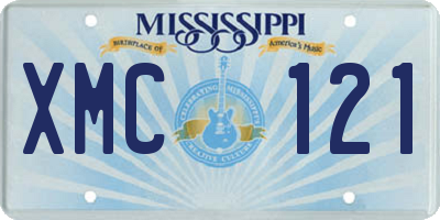 MS license plate XMC121