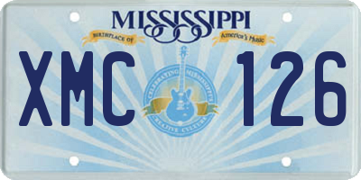 MS license plate XMC126