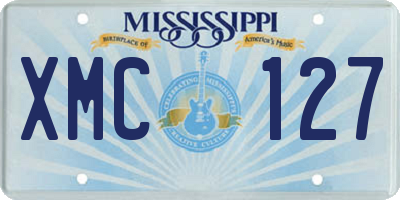 MS license plate XMC127