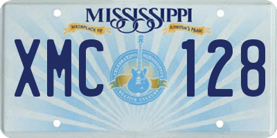 MS license plate XMC128