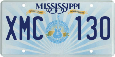 MS license plate XMC130