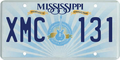 MS license plate XMC131