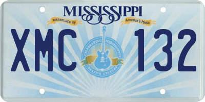 MS license plate XMC132