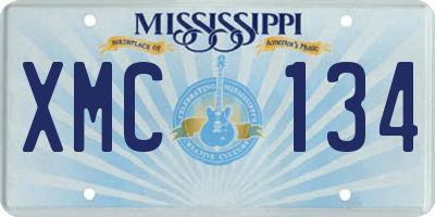 MS license plate XMC134
