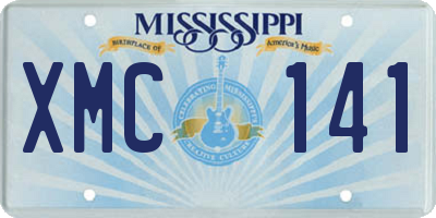 MS license plate XMC141