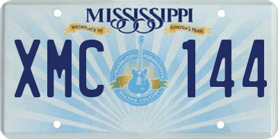 MS license plate XMC144