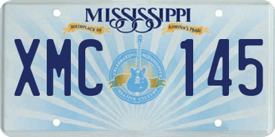 MS license plate XMC145