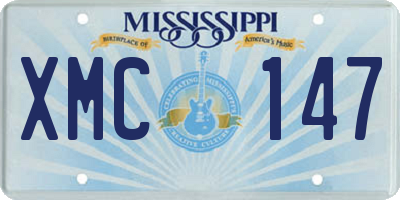 MS license plate XMC147