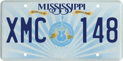 MS license plate XMC148