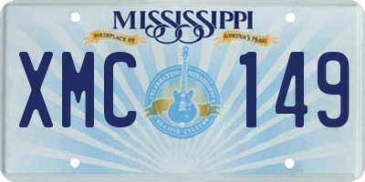 MS license plate XMC149