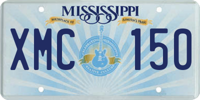 MS license plate XMC150