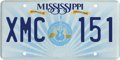 MS license plate XMC151
